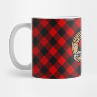 Clan MacGregor Crest over Rob Roy Tartan Mug